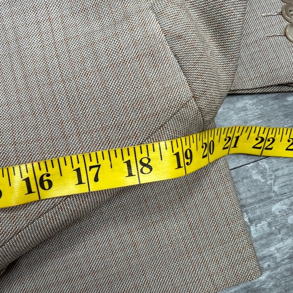 Vintage 1950s Tan w/ Orange Check Plaid Suit 38R - Picture 16 of 16